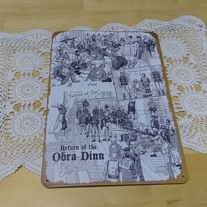 Distressed, vintage look - metal wall art, Return of the Obra-Dinn
